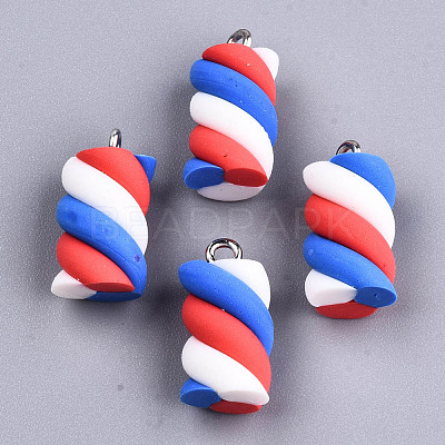 Handmade Polymer Clay Charms X-CLAY-T016-83I-1