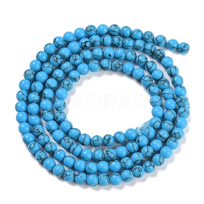 Synthetic Turquoise Beads Strands G-U004-02J-1