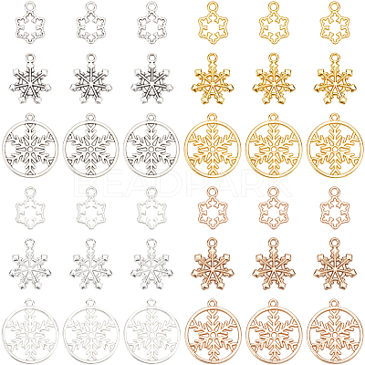 120Pcs 12 Styles Alloy Pendants FIND-SC0011-97-1