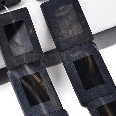 Dyed & Heated Natural Black Agate Beads Strands G-T144-25B-02-1