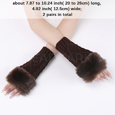 Polyacrylonitrile Fiber Yarn Knitting Fingerless Gloves COHT-PW0001-15E-1