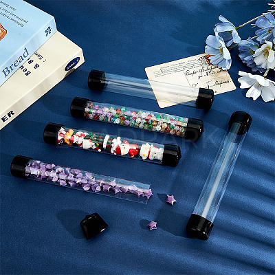 Transparent PC Plastic Bead Storage Tubes AJEW-WH0596-947F-1