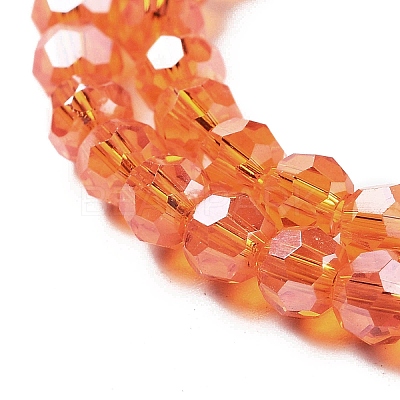Electroplate Transparent Glass Beads Strands EGLA-A035-T4mm-A05-1