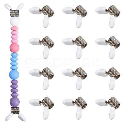 12Pcs Stainless Steel Mini Spring Bead Clamps for Beading Jewelry Making TOOL-BC0002-50-1