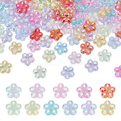 200Pcs Transaparent Acrylic Beads PACR-HY0001-02-1