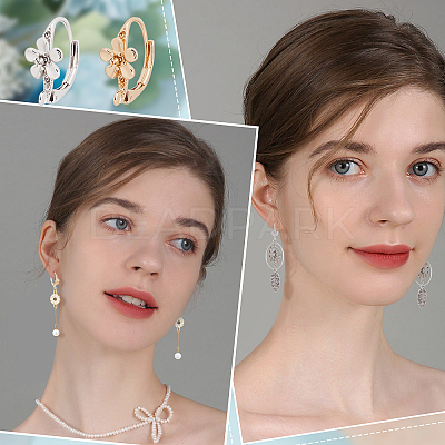 24Pcs 2 Colors Brass Leverback Earring Findings KK-BBC0004-28-1