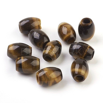 Natural Tiger Eye European Beads G-F580-A01-1