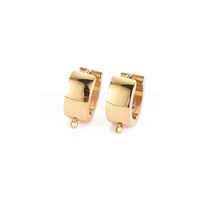 304 Stainless Steel Huggie Hoop Earring Findings STAS-S116-261G-1