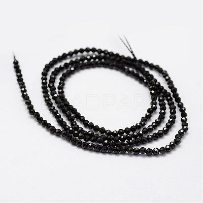 Natural Black Spinel Beads Strands G-K185-09-1