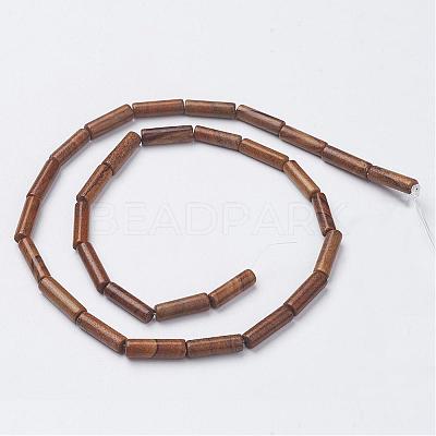 Natural Wood Lace Stone Wooden Jasper Beads Strands G-G968-F10-1