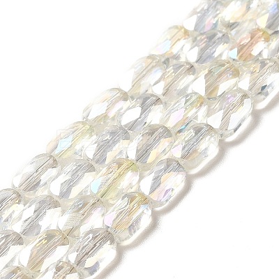 Transparent Electroplate Glass Beads Strands EGLA-F150-AB01-1