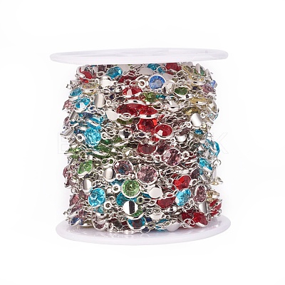 Handmade Glass Beaded Chains CHC-E018-B01-P-1