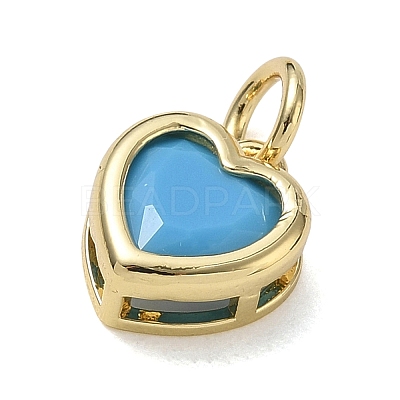 Brass Pave Cubic Zirconia Charms KK-CBA56EF-31G-05-1