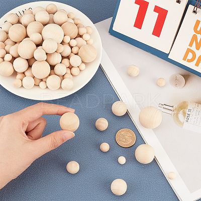 Natural Wooden Round Ball WOOD-PH0001-28-1