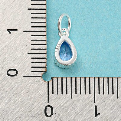 925 Sterling Silver Birthstone Charms STER-G035-01B-03-1