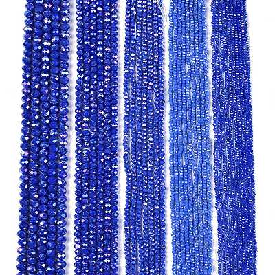 Electroplate Glass Beads Strands EGLA-A044-P6mm-B32-1
