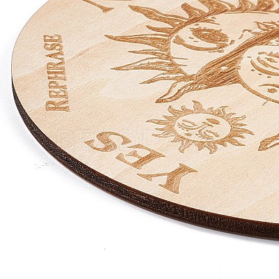 Wooden Carved Cup Mats AJEW-P103-01K-1