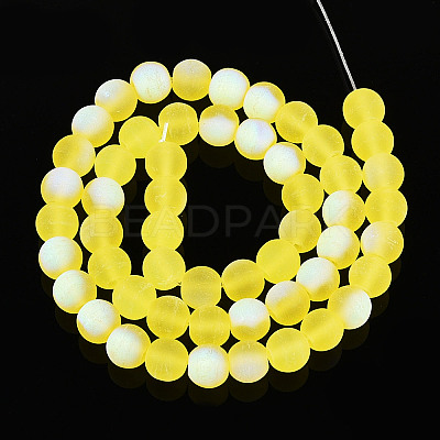 Frosted Transparent Glass Beads Strands LS-GLAA-T032-T8mm-MBB12-1