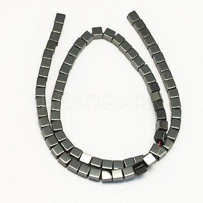 Non-magnetic Synthetic Hematite Beads Strands G-S079-4mm-1