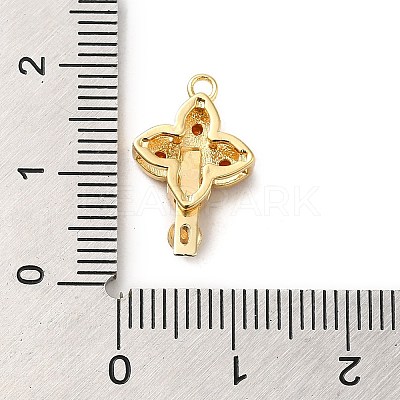 Brass Micro Pave Cubic Zirconia Box Clasps KK-E082-01G-01-1