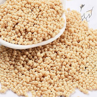 Baking Paint Glass Seed Beads SEED-A033-05G-1