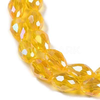 Transparent Electroplate Glass Beads Strands EGLA-N013-T4mm-B04-1