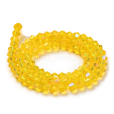 Transparent Electroplate Glass Beads Strands GLAA-F029-2mm-D22-1