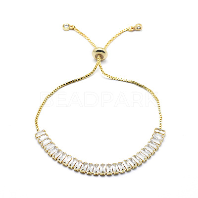 Brass Cubic Zirconia Bolo Tennis Bracelets BJEW-I272-02D-1