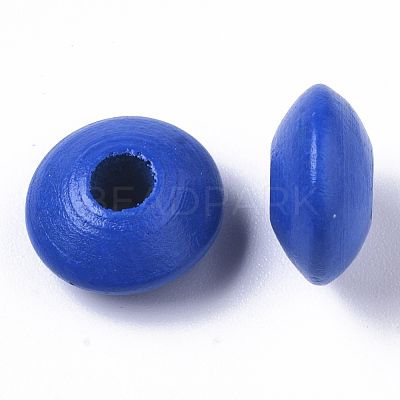 Dyed Natural Beech Wood Beads WOOD-T015-43A-1