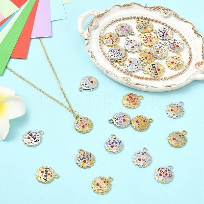 28Pcs 14 Colors Alloy Enamel Charms FIND-YW0011-46-1