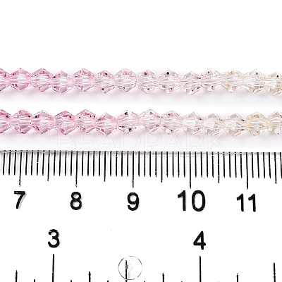Gradient Color Baking Paint Glass Bead Strands DGLA-A039-T4mm-A01-1