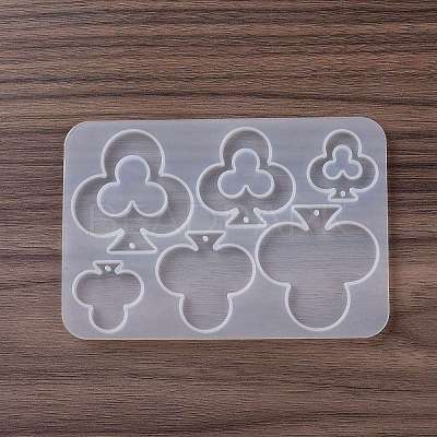 DIY Playing Card Theme Pendants Silicone Molds DIY-C076-01D-1