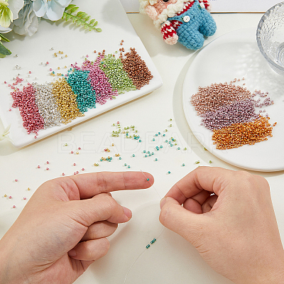 50G 10 Colors Cylinder Seed Beads SEED-DC0001-11-1