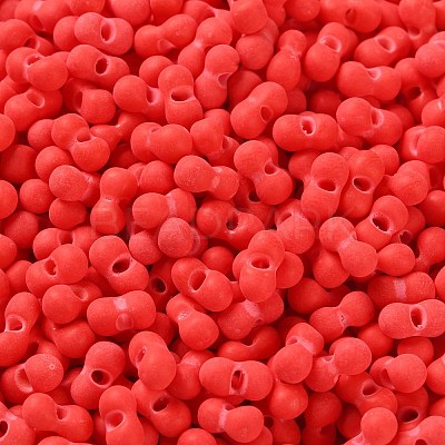 Rubberized Style Glass Seed Beads SEED-Z003-01E-1