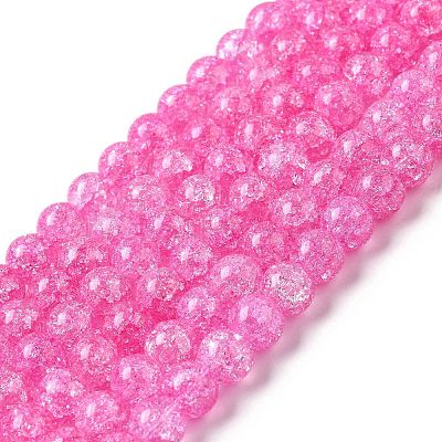 Synthetic Crackle Quartz Beads Strands GLAA-S134-8mm-03-1