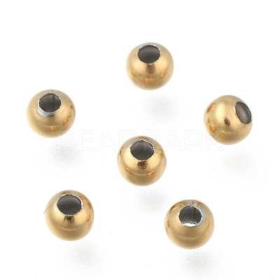Round PVD Vacuum Plating 304 Stainless Steel Beads X-STAS-F105-03-4mm-1
