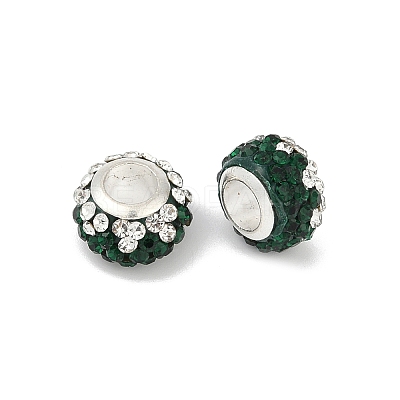 Alloy Rhinestone Clay Pave Beads ALRI-D300-02S-02-1