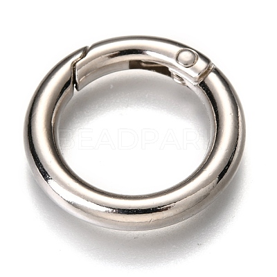 Zinc Alloy Spring Gate Rings PALLOY-C100-01P-08-1