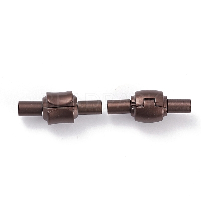 Ion Plating(IP) 304 Stainless Steel European Clasps with Cord Ends STAS-G239-15R-1