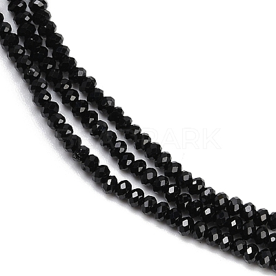 Natural Black Spinel Beads Strands G-P553-F08-01-1