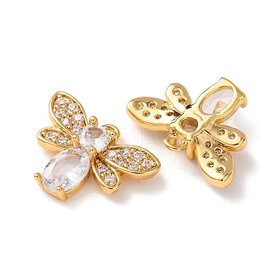Brass Micro Pave Cubic Zirconia Pendants KK-A284-15G-01-1