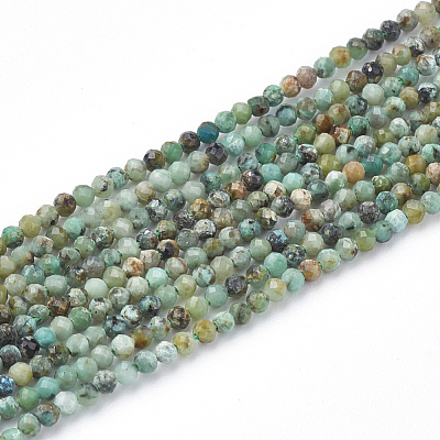 Natural African Turquoise(Jasper) Beads Strands X-G-T064-18-3mm-1