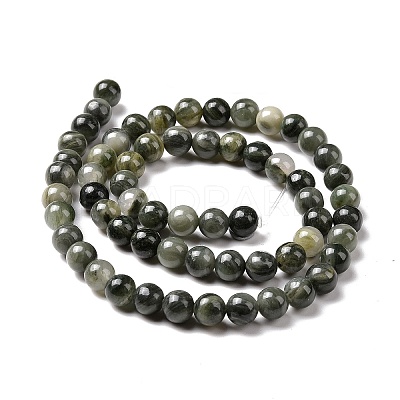 Natural Green Rutilated Quartz Beads Strands X-G-Q462-61-6mm-1