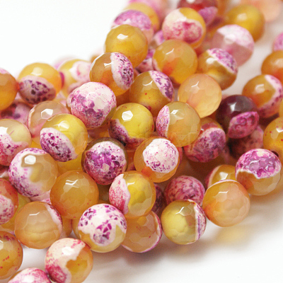 Natural Fire Crackle Agate Bead Strands G-K166-06F-8mm-05-1