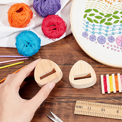 Triangle Wood Embroidery Hoop Easels TOOL-WH0155-48-1