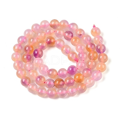 Dyed Natural White Jade Beads Strands G-T138-6mm-210-14-1