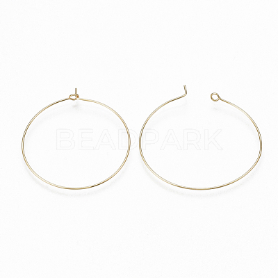 Brass Hoop Earrings Findings X-KK-S348-244-1