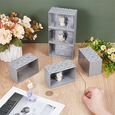 Rectangle Acrylic Minifigures Display Case ODIS-WH0025-223A-1
