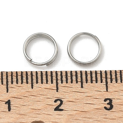 Tarnish Resistant Stainless Steel Split Rings X-STAS-E010-7x0.6mm-2-1