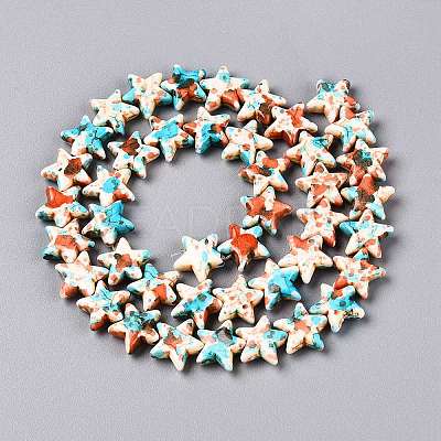 Spray Painted Synthetic Turquoise Beads Strands LS-UNKW-T001-11I-1